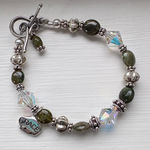 Green Tourmaline NWT & crystal “Grace” bracelet Photo 0