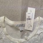 New York & Company | NWT Ivory & White Lace Front 3/4 Sleeve Cardigan | LP Size undefined Photo 5