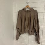 Aerie NWT Soft Life Full Zip Sweatshirt in beige Photo 3