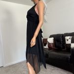 Alyn Paige Womens Halter Babydoll Dress Asymmetric Sz 7/8 S Midi Whimsigoth Y2K Photo 2