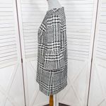 ZARA Houndstooth Check Bell Cuff Shift Mini Dress Black Cream Medium Photo 2