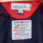 Obermeyer VTG Ski Jacket Women 10 Red White Velocity Hydro Block Hooded Gorpcore Photo 2