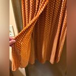 Smythe Polka Dot Burnt Orange & Ivory Midi Dress Photo 5