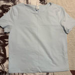 Francesca's Light blue double lined crop top  Photo 0