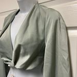 Swim Bunny Sage Long Sleeved Cropped Top Photo 3