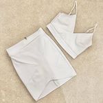 Blanc White Tank Top and Bodycon Skirt Matching Set Photo 0