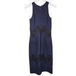 Jonathan Simkhai Lattice Cutout Sheath Midi Dress in Navy/Black Black Size 4 Photo 4