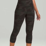 Lululemon Align High-Rise Crop 21" Olive Green Camo Women’s Sz 12 Photo 0