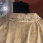 DAVID BROOKS Pig Suede Leather Jacket Women Studded Western Boho Brown S 18 Tan Photo 9