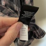 Torrid Grey Plaid Babydoll Rayon Twill Button-Front Top Photo 8