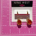 Nine West orange golden brown crystal drop diamonds paved around 925 sterling Photo 3