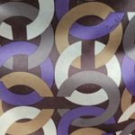 Coach Signature Cs Chain Link Op Art Bag Brown Purple Crossbody Fabric Leather Photo 4