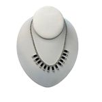 Vintage Black and White Rhinestone Necklace Choker Photo 2