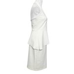Chiara Boni  La Petite Robe White Halter Peplum Dress Women’s Medium Cocktail Photo 4