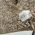 Dressbarn Brown Multi Open Crochet Knit Cardigan 3/4 Sleeve Size Large Boho Photo 5