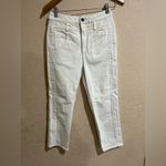 Colovos high rise white cream straight leg ankle jeans 25 Photo 1
