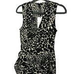 Who What Wear NWT  Women's Animal Print Black Sleeveless Ruffle Trim Dress SZ XS Photo 2