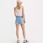 Levi's Premium 501 Original Fit High Rise Shorts Size 27 Luxor Heat Light Wash Photo 1