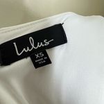 Lulus Bon Appetit Skater Dress XS White Fit & Flare A-Line V-Neck Ponte NEW Chic Photo 9