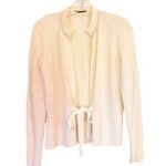 Elie Tahari 100% Extra Fine Merino Wool Ivory Knit Cardigan Photo 0