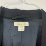 Garnet Hill  size 12 large dark navy blue Classic wool Blazer work casual pro Photo 2