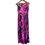 Vintage Whimsical Artsy Coquette Women's fuschia sleeveless Vneck Maxi Pink Photo 2