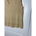 Liz Claiborne Vintage Open Knit Beaded Boho Chic Western Sleeveless Sweater MED Photo 1