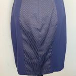 Cache  Dress  Womens Sleeveless Blue Textured Sheath Open Back Date Night Sz 12 Photo 5