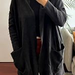 Pact  open front airplane cardigan gray size M/L Photo 0