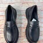 Black Faux Leather Platform Loafers Size: Men’s 6 (fits a Women’s 8) Photo 1