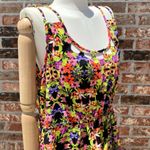 Dex bright floral mini dress with collar cutouts / L / Excellent condition Size L Photo 3