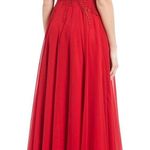 Gianni Bini GB Deep V Appliqué Gown Photo 2