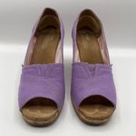 Toms Purple Orchid Wedge Hemp Sandals Sz 9.5 Open Toe Photo 1