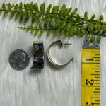 Vintage Blue and Yellow Swirl silver tone Earrings s Photo 3