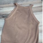 Free People Intimately XS/S Ribbed High Neck Tank Top Sleeveless Neutral Beige Photo 1