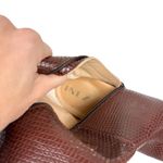 Inez Mila Brown Espresso Snakeskin Comfort Heel Knee High Boot Size 9 Photo 13