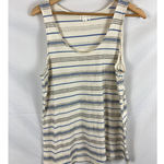 Caslon  Embroidered Stripe V Neck Tank size Large Photo 0