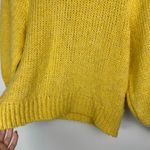 Urban Outfitters Puff Sleeve Sweater Sz Medium Yellow Fuzzy Knit Photo 7