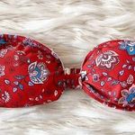 Princess Polly MinkPink Red Strapless Floral Bandeau Bikini Top Sz M Photo 0