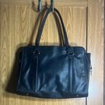 Merona Black Tote Bag with Structured Design Photo 1