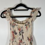 Taylor & Sage Taylor & Sage Beige Pink Floral Rose Smocked Shift Dress M Lined Cottagecore Photo 7