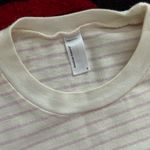 American Apparel pink cream striped two piece top skirt S Photo 2