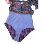 Nicole Miller NICOLE MILLER Convertible One-piece Swimsuit In Floral Stripe
Size S Photo 2