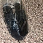 Lulus Womens New  Taylen Black Suede Leather Flat Lace Up Sandals Photo 6