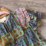 Carolina K bella ruffled blouse hemp cotton blend women’s size XS‎ Green Photo 4