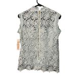 Nanette Lepore Mint Green Sleeveless Mock Neck Formal Lace Blouse Women SZ S Photo 1