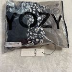 YOZI Black Daisy Print Silk Like Midi Skirt and Top – Size 12 – Floral Photo 5