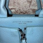 Brandon Blackwood Kuei Mini Zip Leather Tote Crossbody Bag Powder Blue Photo 2