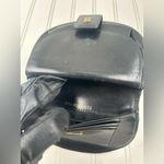 Fendi Vintage Black Leather Coin Purse Wallet with Gold Logo Photo 4