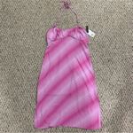 BP  Halter Midi Dress Purple Pink Diagonal Ombre Stripe - Size Small Photo 2